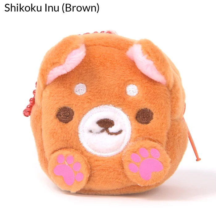 Square Japanese Dogs Plush Coin Pouches 5 Square Japanese Dogs Plush Coin Pouches - Image 3