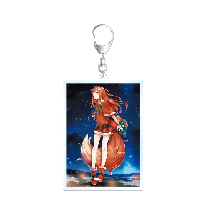 Spice And Wolf Jyuu Ayakura Illustration Holo: Santa Ver. Big Acrylic Keychain 4 Spice And Wolf Jyuu Ayakura Illustration Holo: Santa Ver. Big Acrylic Keychain - Image 2
