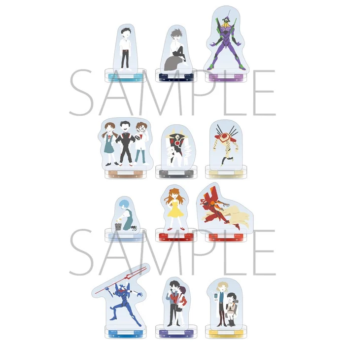 Neon Genesis Evangelion Yuru Pallet Acrylic Stand Set 3 Neon Genesis Evangelion Yuru Pallet Acrylic Stand Set