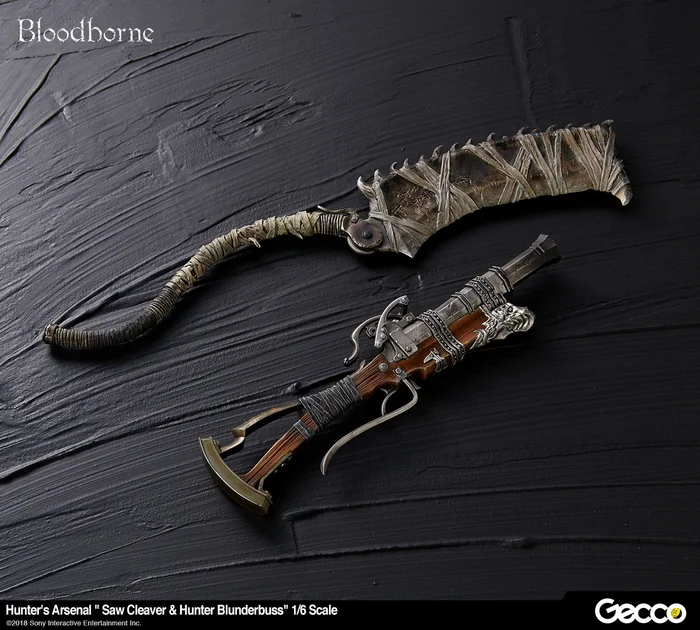 Bloodborne Hunter's Arsenal Saw Cleaver & Hunter Blunderbuss 1/6 Scale Weapon Set 3 Bloodborne Hunter's Arsenal Saw Cleaver & Hunter Blunderbuss 1/6 Scale Weapon Set